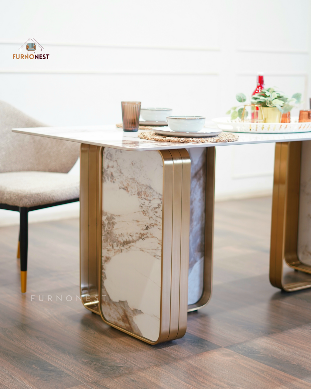 Furnonest Dining Table 6 Seater 013 (DNT6-013) without Chairs