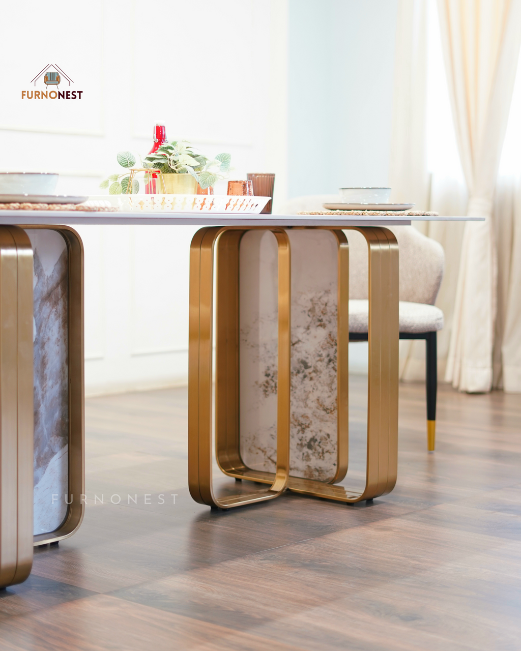 Furnonest Dining Table 6 Seater 013 (DNT6-013) without Chairs