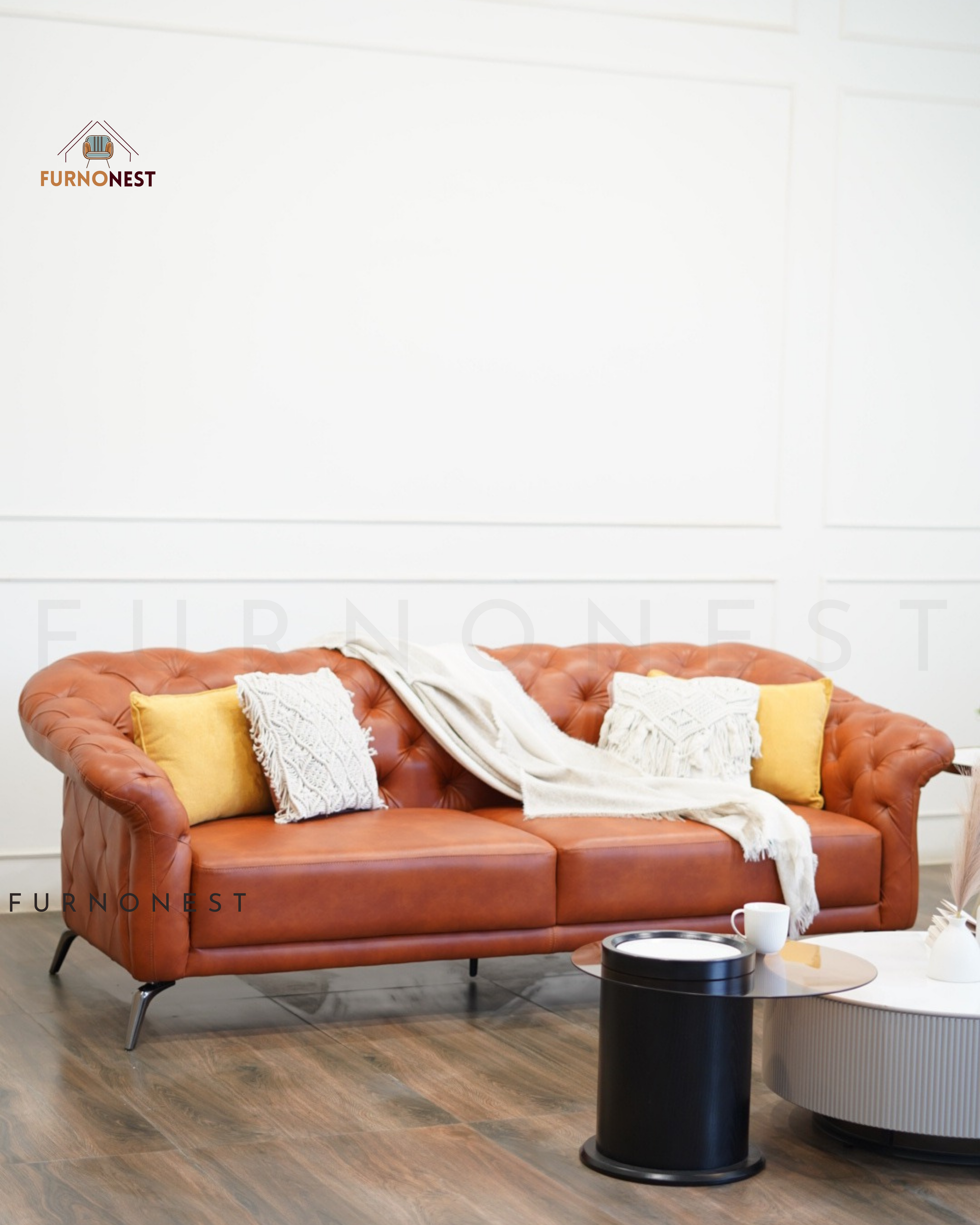 3-Seater Luxury Leatherette Sofa